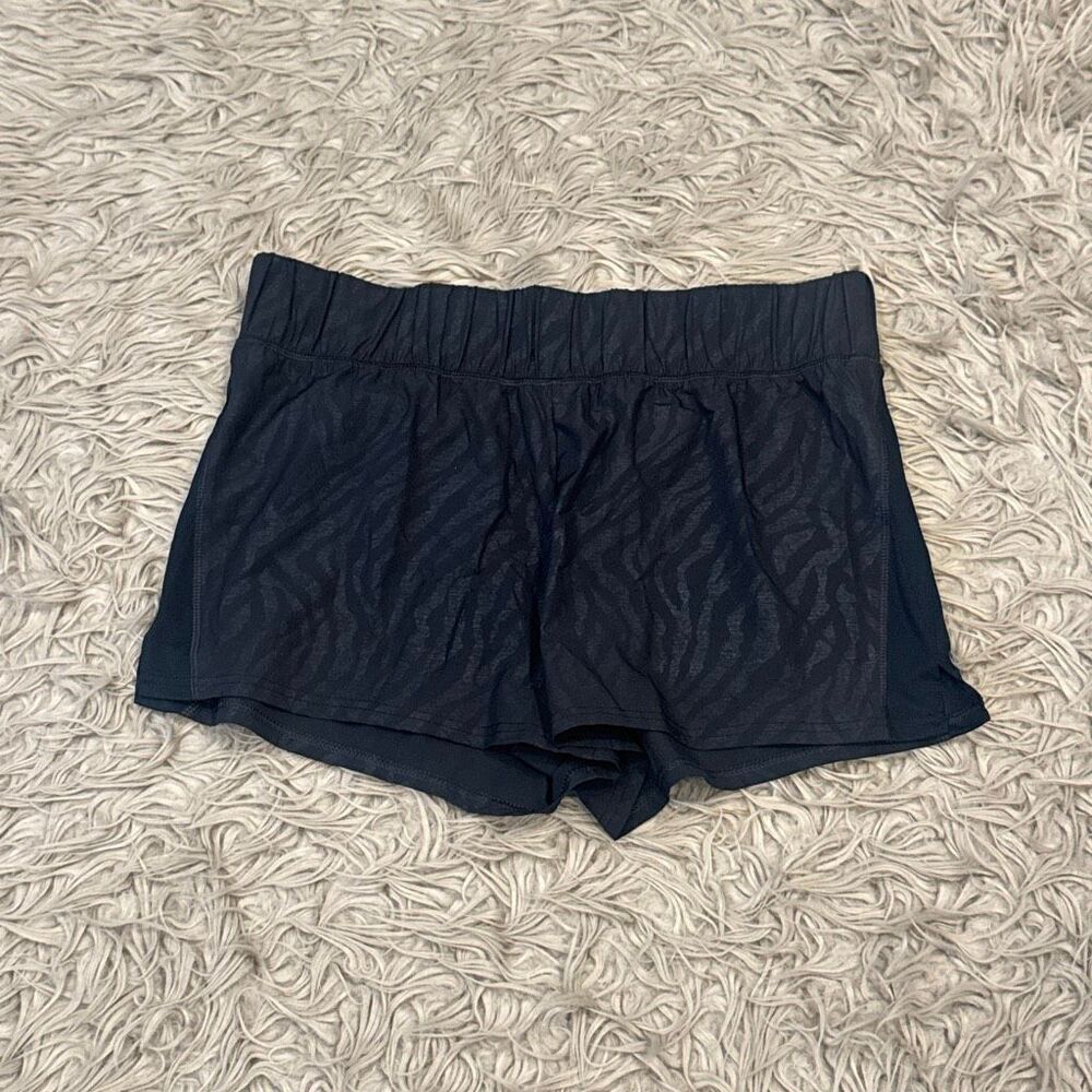 Marika zebra striped running shorts XL
